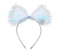 VICASKY Bogenkopfschmuck deko stirnband Haarzubehör BowknotKopfbedeckung große Haarband mit Schleife Haarband zum Geburtstag Stirnbänder Masse Festival Hair Band das Haustier Silver