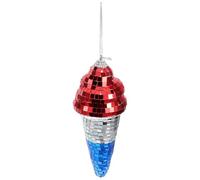 VICASKY Bola colgante de helado, decoración vintage, cubierta de luz, juego de luces decorativo, bola de espejo, decoración de rack, decoración de hielo, bola de discoteca, bola de discoteca, colgante