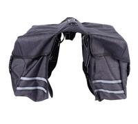 VICASKY Bolsa Trasera para Bicicleta de Montaña 25l, Poliéster Negro | Alforja Bolsillos Laterales y Compartimento Principal, Instalación Rápida, Manos Libres para Recados y Ciclismo