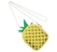 VICASKY Bolso de hombro con cadena para jóvenes, diseño de fruta en forma de concha, dos métodos de uso, material PU y poliéster, capacidad moderada, adecuado para uso escolar y compras