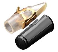 VICASKY Boquilla Para Saxofón Transparente Tapa Metálica y Capuchón De Accesorios De Suministros Para Instrumentos Para Práctica y Mantenimiento Del Saxofón
