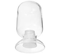 VICASKY Botella Decorativa de Cristal Redonda 125 Ml Tapón para Cerillas, Campana de Vidrio Transparente para Decoración del Hogar, Frasco Portacerillas Elegante y Funcional
