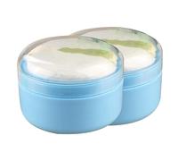 VICASKY Caja De 2 Piezas estuche de polvos de talco aplicador de polvo corporal soplo de polvo para contenedor de polvo de vacío caso de soplo de polvo estuche de soplo de polvo