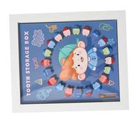 VICASKY Caja de Dientes de Leche para Niños Marco de Fotos Transparente de Abs, Estuche Original y Divertido para Guardar Dientes y Recuerdos Memoriales