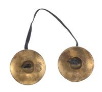 VICASKY Campanas étnicas de latón de mano Tingsha Campanas de dedo para danza del vientre, símbolos musicales rituales espirituales