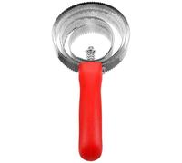 VICASKY Cepillo para Eliminar Pelo de Caballo y Ganado Peine de Curry Metálico 5 Círculos Mango Ergonómico Antideslizante Herramienta de Aseo y Masaje para Cuidado Equino y Bovino