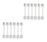 VICASKY Cerraduras de seguridad ajustables de 12 piezas, multiusos, seguro para niños para armarios y refrigeradores, protector de pinza de dedo para niños y niñas