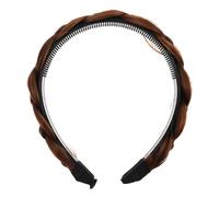 VICASKY Cinta Ancha Trenzada Para Cabello Accesorio De Moda Antideslizante Diadema De Peluca De Imitación Para Mujeres Eventos Casual y Formales