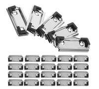VICASKY Clips metálicos para portapapeles 30pcs con construcción estable y pies de goma antideslizantes para organizar documentos en aulas y hogar