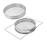 VICASKY Colador de miel con filtro doble tamiz multifuncional aparato de cocina para salsas y jarabes de miel para limpiar y fácil de usar diseño americano