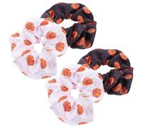 VICASKY Coleteros de Pelo Elásticos de Baloncesto 4 Piezas, Accesorios Deportivos Cabello en Tela, Diseño Pequeño y Envoltura Cómoda, Ideales para Fiestas y Uso Diario