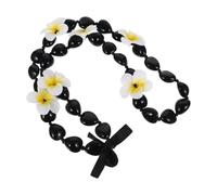 VICASKY Collar de Graduación Cuentas Acrílicas y Flores de Plumeria para Decoracion Verano en Fiestas de Graduación, Accesorio Versátil y Cómodo Día
