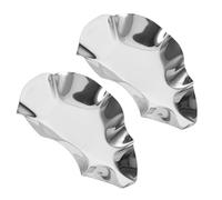 VICASKY Concha de Ostra de Acero Inoxidable 2 Piezas, Soporte Multifuncional para Utensilios y Salsa, Diseño Moderno y Elegante para Comidas Familiares