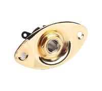 VICASKY Conector jack dorado para guitarra, bajo, conector de salida con tornillos de montaje y duradero para reparar tomas de recogida defectuosas