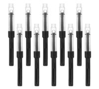 VICASKY Convertidor de tinta para pluma estilográfica estándar 0,34, accesorio para pluma estilográfica, émbolo giratorio, plástico negro, para limpieza y recarga, pack de 50 piezas