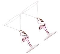 VICASKY Copas de Cóctel de Vidrio Rosa Esmerilado 200 Ml, Set 2 Piezas, Copas para Vino y Whisky Resistentes al Desgaste, Vasos Multifunción para Fiestas, Bares y Uso Doméstico