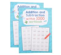 VICASKY Cuaderno de Ejercicios de Matemáticas, Libro de Práctica de Aritmética de Adición y Sustracción, Papel, 2 Libros, Práctica Diaria, Escuela, Principiantes