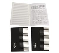 VICASKY Cuaderno De Pentagramas Para Piano y Guitarra 3 Unidades, Cuaderno Musical Portátil Papel Grueso Sin Traspaso De Tinta, Tamaño Pequeño Adecuado Para Práctica y Composición