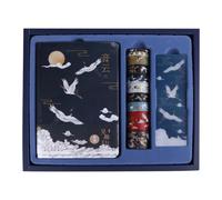 VICASKY Cuaderno Práctico de Estilo Chino, Cuaderno de Escritura, Papel, Azul, Hecho a Mano, Proceso de Estampado en Caliente, Esquinas Redondeadas, Obsequio para Ocasiones Obsequios