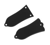 VICASKY Cubierta de Tensor Accesorio Delicado para Guitarra Eléctrica en Pvc Negro Textura Lisa Arañazados 2 Piezas para Cabezal de Guitarra Eléctrica