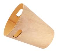 VICASKY Cubo de Basura de Madera Redondo 23x23x28 Cm Papelera Pequeña para Escritorio y Baño Bote de Basura Portátil para Oficina y Dormitorio del Escritorio Multifuncional