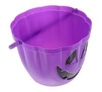 VICASKY Cubo de Calabaza Luminoso Rellenos Galletas Galletas Gomoso Halloween Caramelo Cubo Para Halloween Caramelos Halloween Cubo de Calabaza Led Producto Globos oculares Violeta Plástico