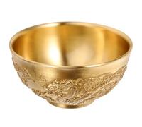 VICASKY Cuenco Abundancia Práctica Estilo Chino de Latón Dorado Objeto Decorativo Significativo para Escritorio y Obsequio Adecuado