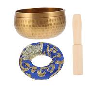 VICASKY Cuenco Tibetano Dorado Hecho Mano para Yoga y Meditación Cuenco de Sonido para Percusión Manual para Sesiones de Relajación Color Aleatorio