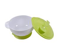 VICASKY cuencos con cuchara retoños no cuenco ventosa apilable plato de pasta tazones de ventosa utensilios de alimentación para bebés bol tazones de alimentación para bebés bochas Green