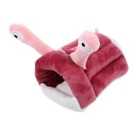 VICASKY Cueva de peluche para hámsters y cobayas, cálido escondite de algodón, acogedora casa de invierno para animales pequeños para jaulas y suministros para animales domésticos, nido seguro y