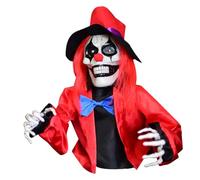 VICASKY Decoración de Halloween Disfraces Guirnalda Halloween Disfraz Bajo Halloween Manta Halloween Puerta Exterior Payaso Calabaza Taza Halloween Decoraciones Colgantes Rojo Plástico