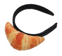 VICASKY Diadema de Croissant Simulación de Comida para Festivales, Accesorio de Tela Superficie Lisa y Diseño Novedoso para Mujeres en Fiestas y Mascaradas