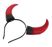 VICASKY Diadema de Cuernos de Demonio para Halloween Reutilizable Ajuste Cómodo, Hecha de Pu y Plástico, Adecuado para Fiestas Festivas y Disfraces de Cosplay