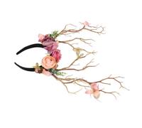 VICASKY Diadema de Flores de Simulación para Disfraz de Rama Tocado para Fiesta Accesorio para Fotos Diadema Tallos Artificiales para Cosplay de Halloween