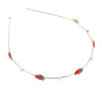 VICASKY Diadema de fresa única para mujer, diademas de aleación, accesorios para el cabello para lavarse la cara y eventos