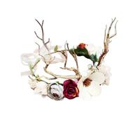 VICASKY Diadema Luminosa de Flores Exquisita Hermosa Tiara de Flores para Mujer Accesorio Cabeza Diadema Decorativa de Falsas para Fiestas