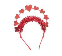 VICASKY Diadema para el día de San Valentín con corazón de amor delicado con forma de corazón, cabeza de disfraz para carnaval y fiestas para celebraciones y sesiones de fotos