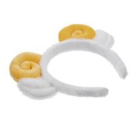 VICASKY Diadema Shofar amarilla con adorable diseño de cuerno de oveja, cinta de pelo de animal dulce para fiestas festivales y ocasiones especiales