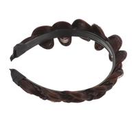 VICASKY Diadema Trenzada con Diseño de Trenza de Resina Marrón para Mujer, Banda Cabello Antideslizante y Resistente para Uso Prolongado en Bodas y Deportes