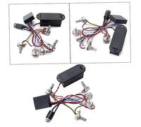 VICASKY Ecualizador De Bandas Para Eléctrico Preamp y Control De Kit De Cableado y Pastillas Para Pickup Negro