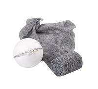 VICASKY Envoltura De Mohair Para Bebés Con Diadema Accesorios Fotográficos Para Recién Nacidos Gris