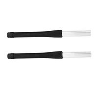 VICASKY Escobillas de Nylon para Batería Jazz con Mango de Plástico Blanco, Accesorio Portátil para Principiantes Que Produce Tonos Suaves y Crujientes