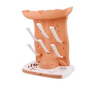 VICASKY Escurridor de botellas para bebés, tendedero para biberones, tendedero para biberones, tendedero para botellas de agua, estante de secado de botellas de plástico naranja