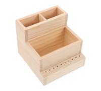 VICASKY Estante para Máquina Perforadora de Uñas de Madera Gran Capacidad y Compartimentos Organizadores para Herramientas de Manicura en Salones de Belleza