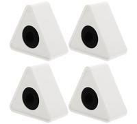 VICASKY Estuche Triangular para Micrófono Logotipo, 4 Piezas en Abs Blanco, Fácil de Aplicar y Quitar, Adecuado para Entornos de Entrevista