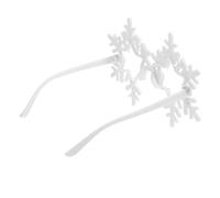 VICASKY Gafas Originales de Fiesta con Motivo de Copos, Accesorio | Estilo Único, Efecto Decorativo, ABS Blanco, para Festivales y Escenarios, Combina Varios Conjuntos