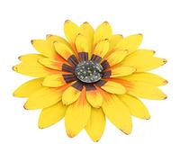 VICASKY Gancho Retro de Margarita Amarilla Decoración Floral para Pared Artesanías de Hierro para Decoración de Hogar Adornos de Pared para Sala de Estar