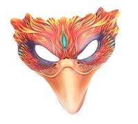 VICASKY Halloween Carnaval Mascarada Aves Animales Fuego Fénix Máscara Disfraz de ave para fiestas Máscara de ave para Halloween máscara del Víspera de Todos los Santos media mascara único