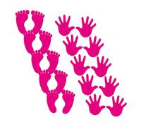 VICASKY Huellas de Manos y Pies Removibles Residuo 10 Pares de Pegatinas de Pared Hechas de Pvc para Habitación Infantil Ideales para Sala de Juegos