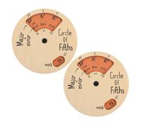 VICASKY Indispensable para músicos, 2 unidades, rueda de acorde de madera, rueda de acorde, aquelarre de quinta, herramienta de melodía